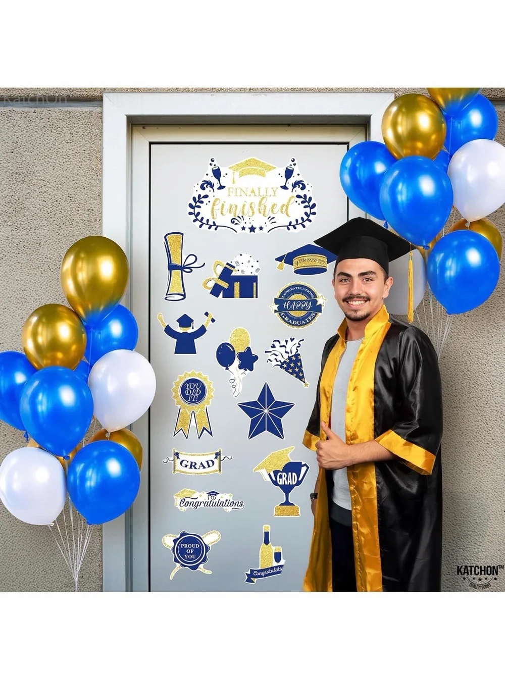 KatchOn 45Pcs Graduation🎓Car🚙Magnetic🧲Stickers & Balloons🎈Set